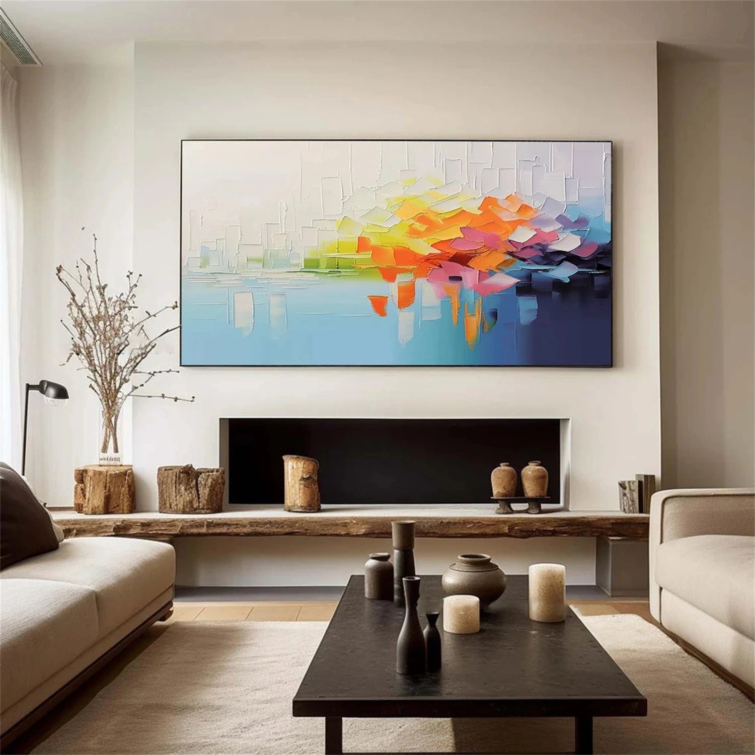 Abstract Painting #AB 301 - Modern Wall Art for Home & Office Decor - Perfect for Living Room, Bedroom, or Workspace