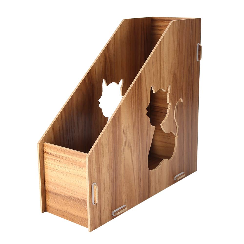 Modern Hollow Out Cat DIY Desk File Organizer - Stylish Workspace Accessories for Office & Home Use - Save Space & Organize Documents Efficiently