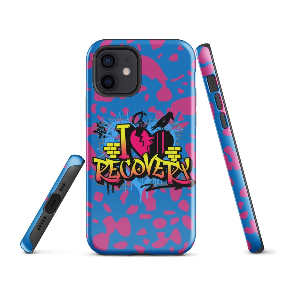 I Love Recovery iPhone Tough Case - Durable Protective Cover for iPhone | Perfect for Sober Living & Addiction Recovery Support