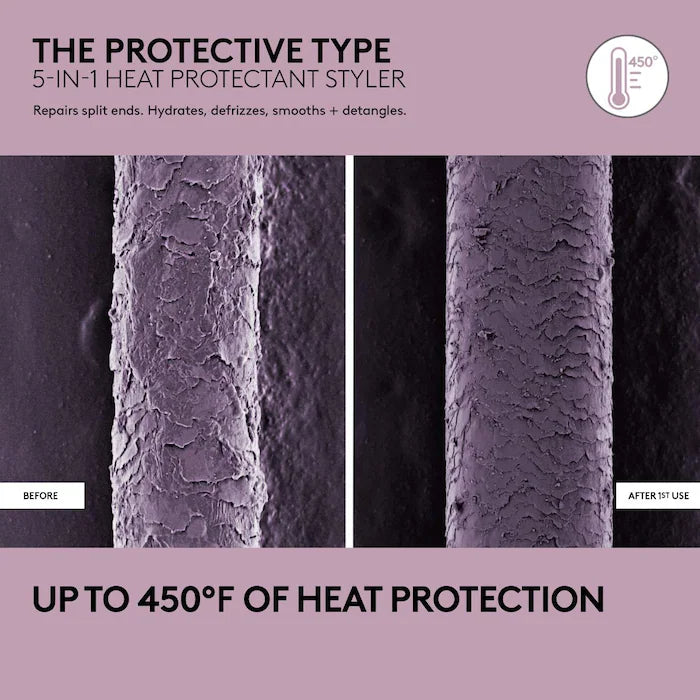 Fenty Beauty 5-in-1 Protective Styling Cream - Heat Protectant, Moisturizer & Leave-In Conditioner for All Hair Types | Perfect for Braids, Twist Outs & Natural Hairstyles