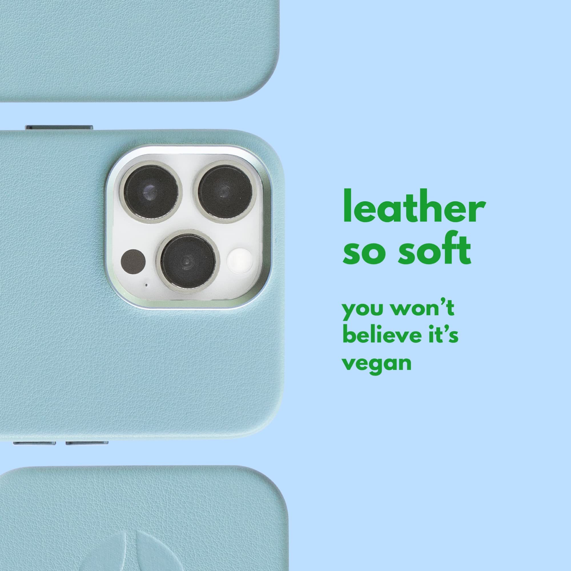 Vegan Leather Magnetic Phone Case for iPhone 13 Pro 6.1