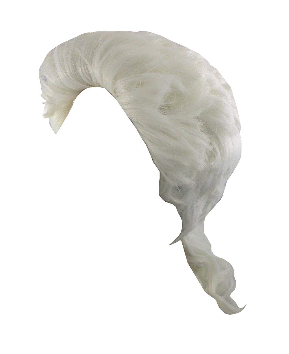 Royal Rococo King & Queen Wig for Men - Baroque Costume Accessory, One Size Fits Most, White - Perfect for Halloween, Cosplay, and Themed Parties