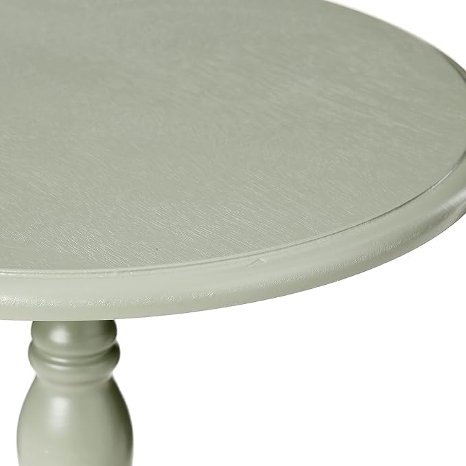 Decor Therapy Simplify Pedestal Accent Table - Olive Branch Design, Modern Side Table for Living Room, Bedroom, or Office Decor