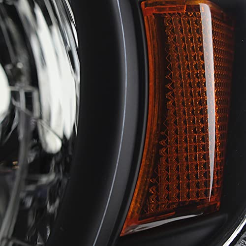 AKKON Black Headlights & LED Tail Lights Brake Lamp Pair for 2005-2011 Toyota Tacoma Pickup Truck - Durable Replacement for Enhanced Night Visibility & Style Upgrade