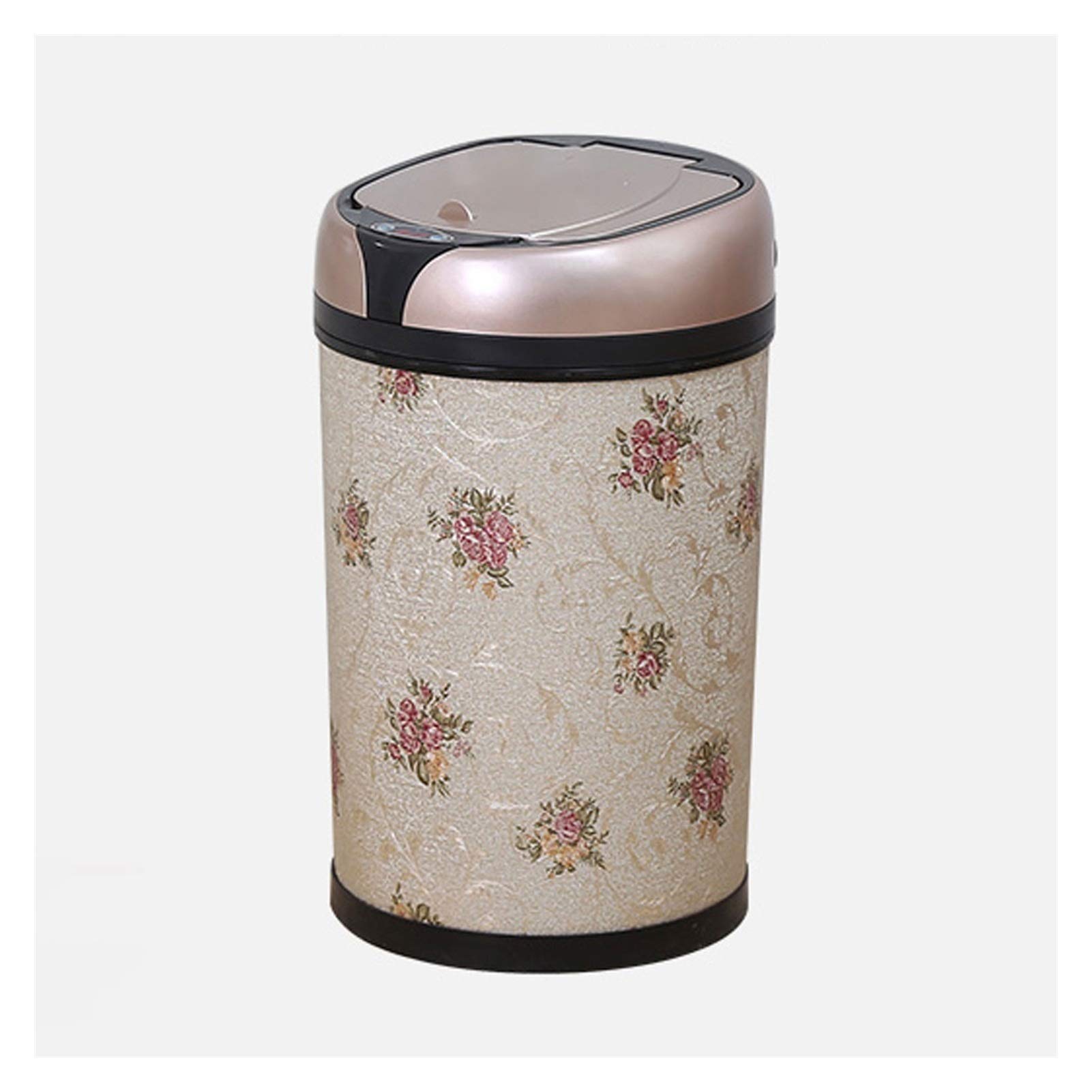 Smart Motion Sensor Trash Can with Automatic Lid - 8L Battery Powered Touchless Garbage Bin for Kitchen, Bathroom & Office - Creative Household Waste Basket (Color: Black)