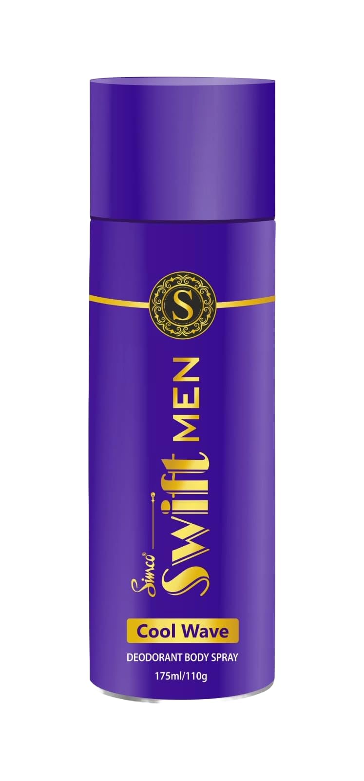 Simco Swift Cool Wave Deodorant Body Spray for Men - 175ml | Long Lasting Fragrance & Deep Freshness | All-Day Protection for Work, Gym & Outdoor Activities