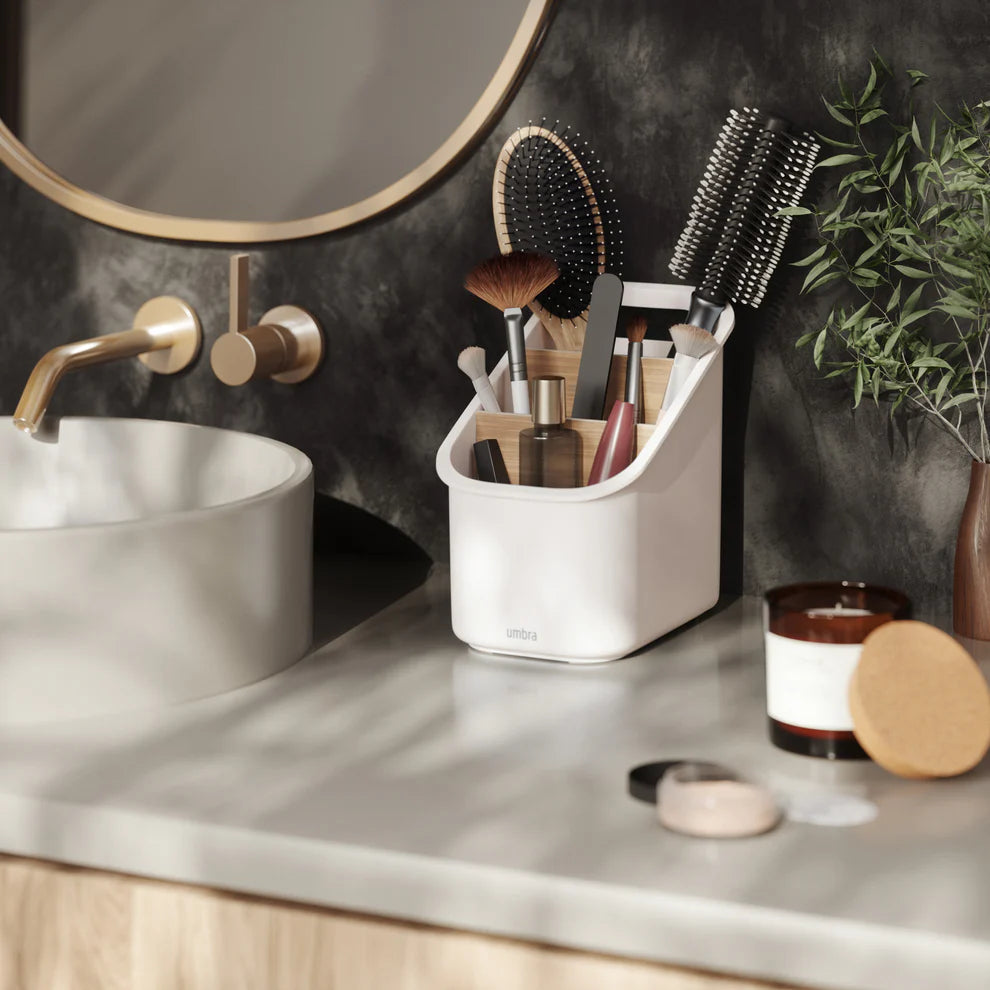 Bellwood Utensil Holder - Stainless Steel Kitchen Organizer for Spoons, Forks & Knives - Perfect for Countertop, Drawer or Pantry Storage - Modern Home & Office Kitchen Accessory