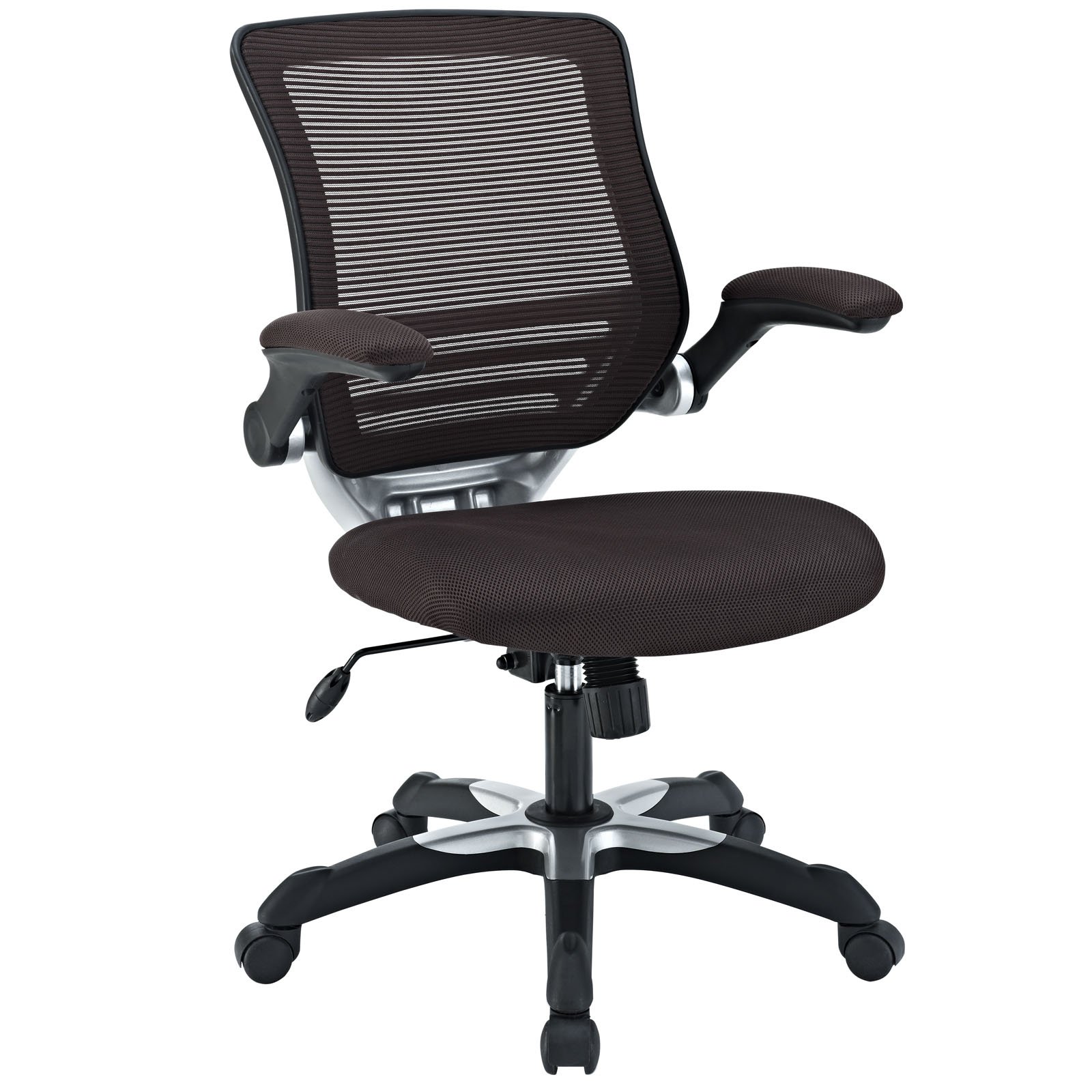 Ergonomic Modern Office Chair - Adjustable Brown Leather Executive Chair for Home & Business Workspaces - Comfortable Desk Chair for Long Hours, Back Support, and Productivity