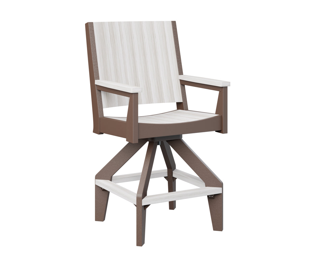 Berlin Gardens Mayhew Chat Swivel Bar Chair - Adjustable Height Counter Stool for Kitchen Island, Breakfast Nook & Home Bar - Comfortable Modern Swivel Seat with Back Support
