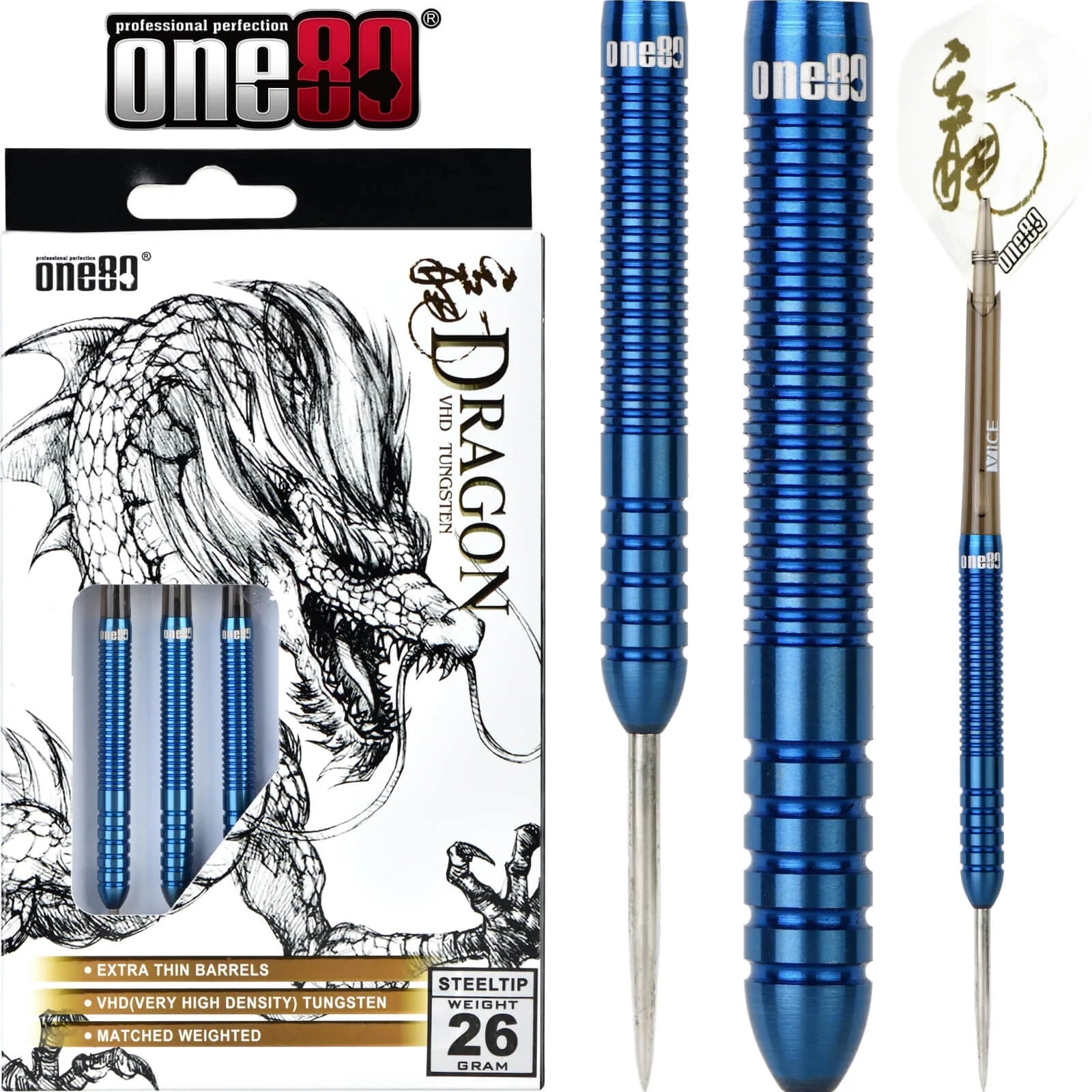 Premium 90% Tungsten Steel Tip Ice Dragon Darts - Professional Dart Set for Bars, Home Game Rooms & Competitive Play