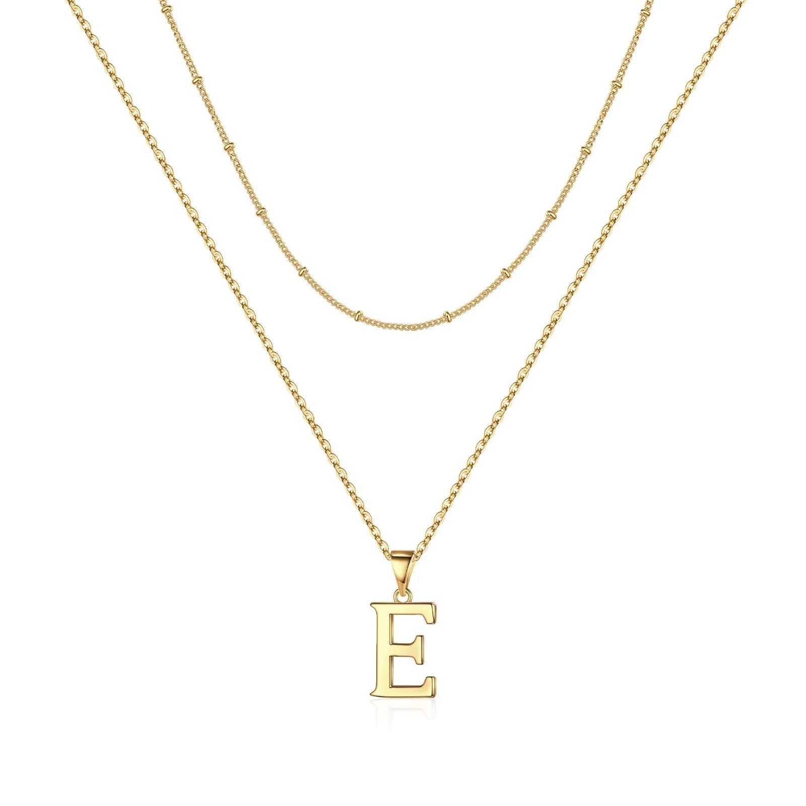 Personalized S925 Sterling Silver Initial Necklace for Women - Custom Letter Pendant Bead Chain Jewelry, Dainty Layered Necklace Gift for Her | Perfect for Birthdays, Anniversaries & Everyday Wear