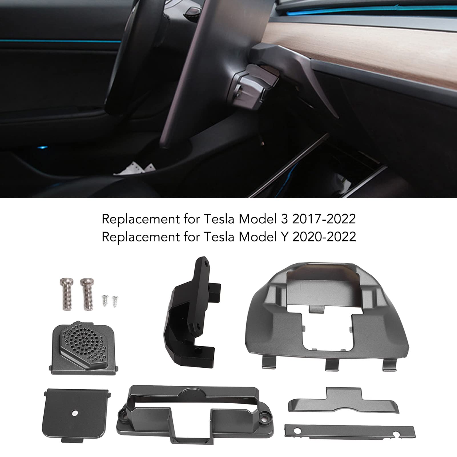 Acouto 360° Rotating Screen Mount Holder for Tesla Model Y 2020-2022 & Model 3 2017-2022 | Car Center Console GPS Navigation Swivel Stand Accessories | Perfect for Road Trips & Hands-Free Viewing