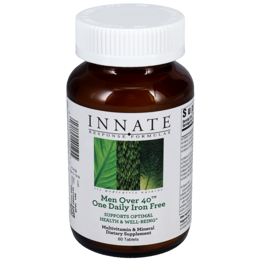 Innate Response Men Over 40 One Daily Iron Free Multivitamin - Supports Energy, Immunity & Heart Health for Active Men | Perfect for Workout Recovery & Daily Wellness