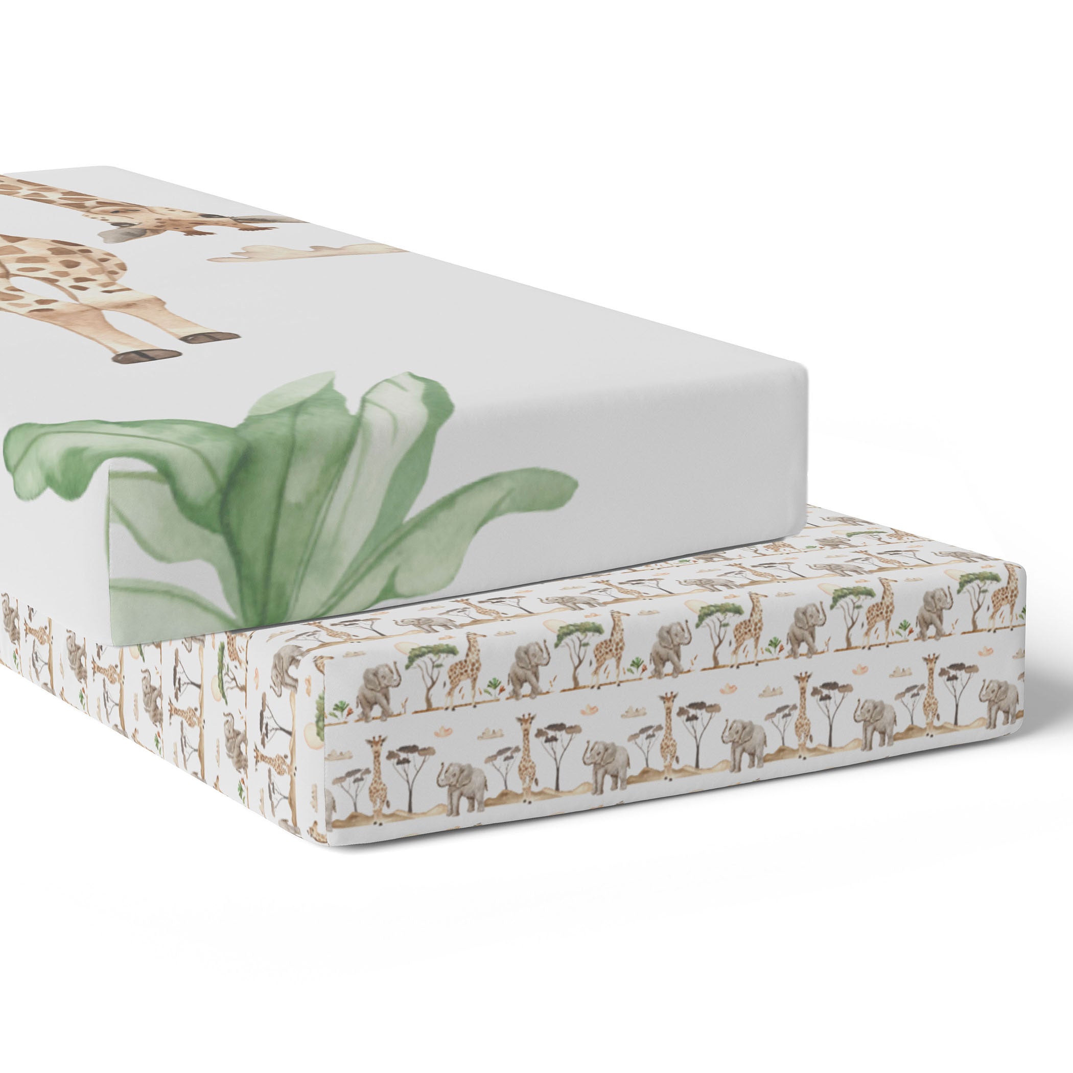 Adventure Bamboo 2-Pack Jersey Cot Fitted Sheets - Soft & Breathable for Baby Crib, Toddler Bed, and Travel Cots - Perfect for Nursery, Daycare, and Home Use