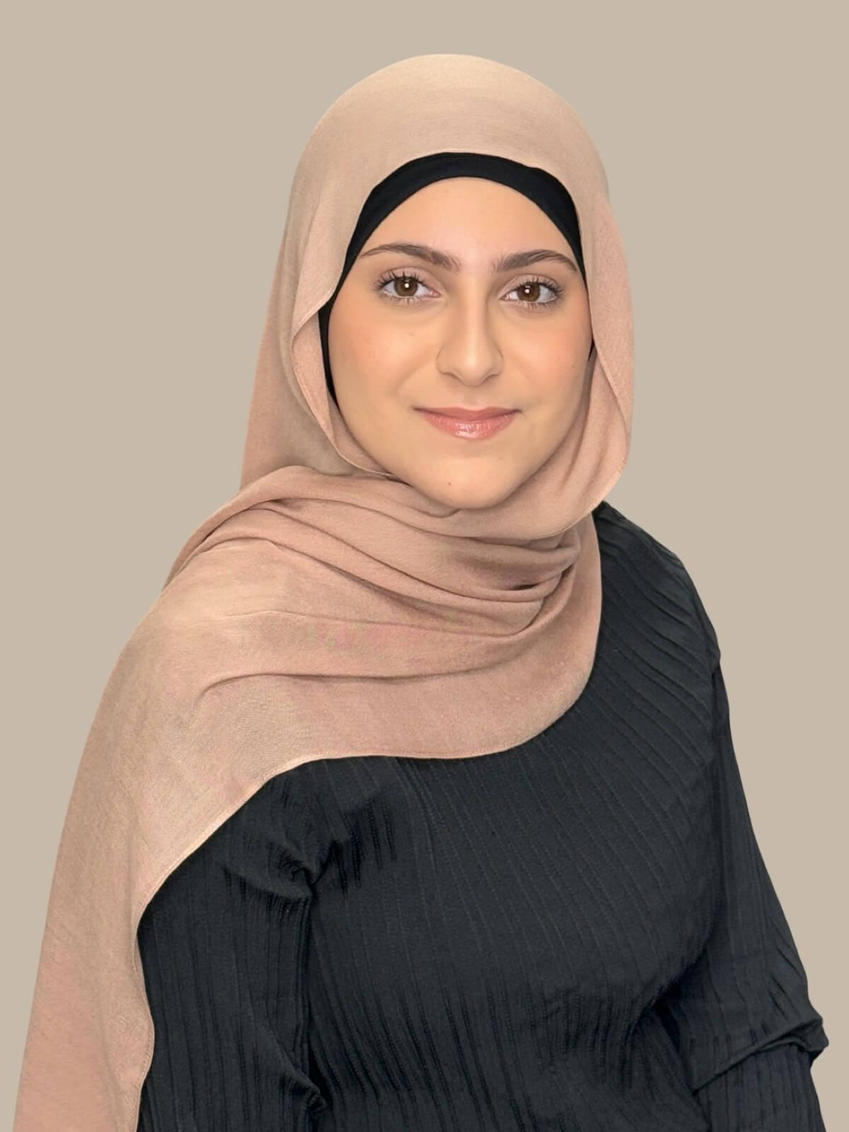 Stylish Cotton Modal Hijab Scarf in Cocoa Beige - Perfect for Everyday Wear, Prayer & Fashion Outfits