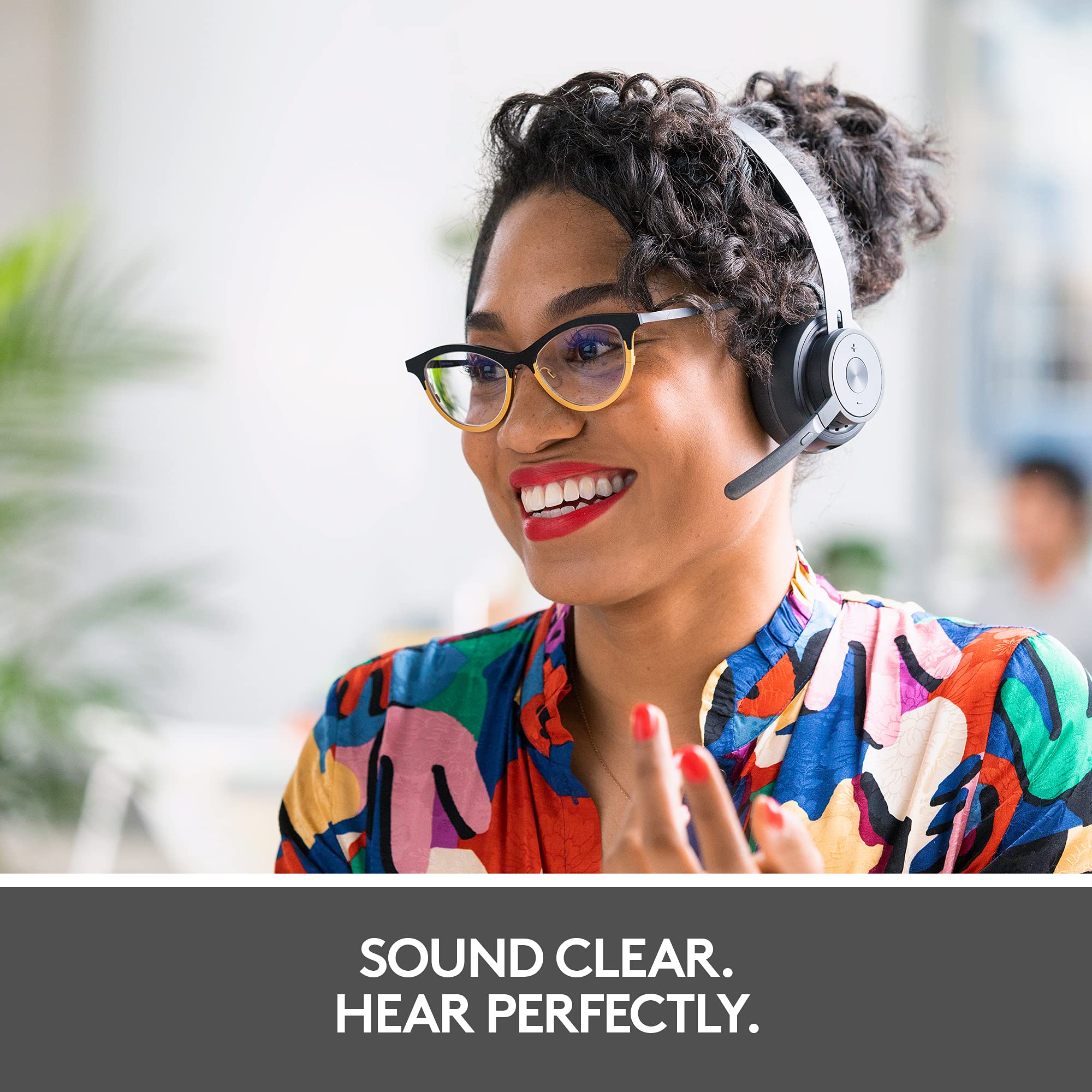 Logitech Zone Wireless Bluetooth Headset with Noise Cancelling Mic - Ideal for Open Office, Remote Work & Video Conferencing