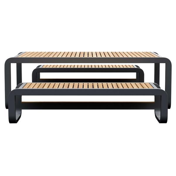 Monza 3-Piece Dining Set - Modern Outdoor Patio Furniture for Garden, Backyard, and Balcony - Perfect for Entertaining Guests and Relaxing