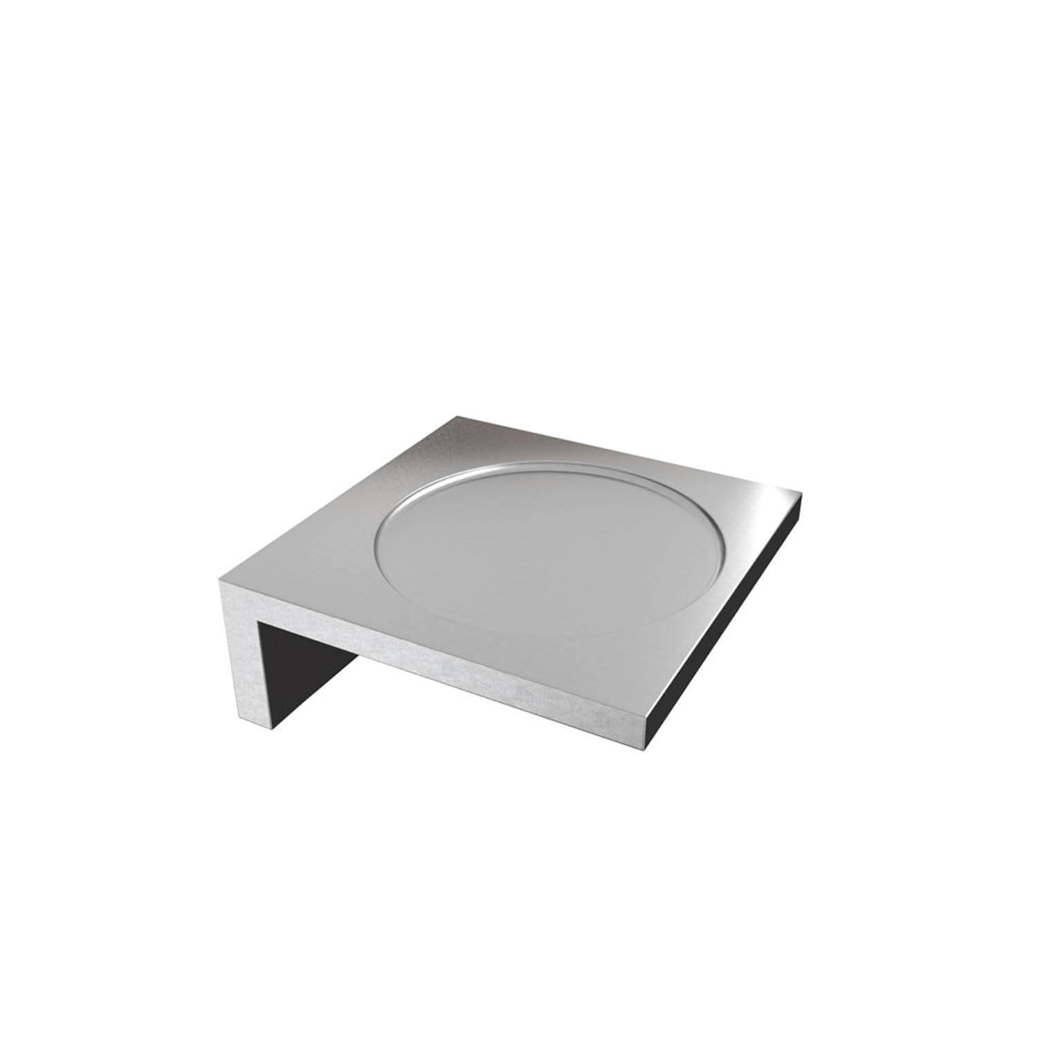 Volkano V151 Erupt Series Brushed Nickel Wall Mounted Soap Dish - Rustproof Bathroom Organizer for Shower, Sink & Vanity Counter