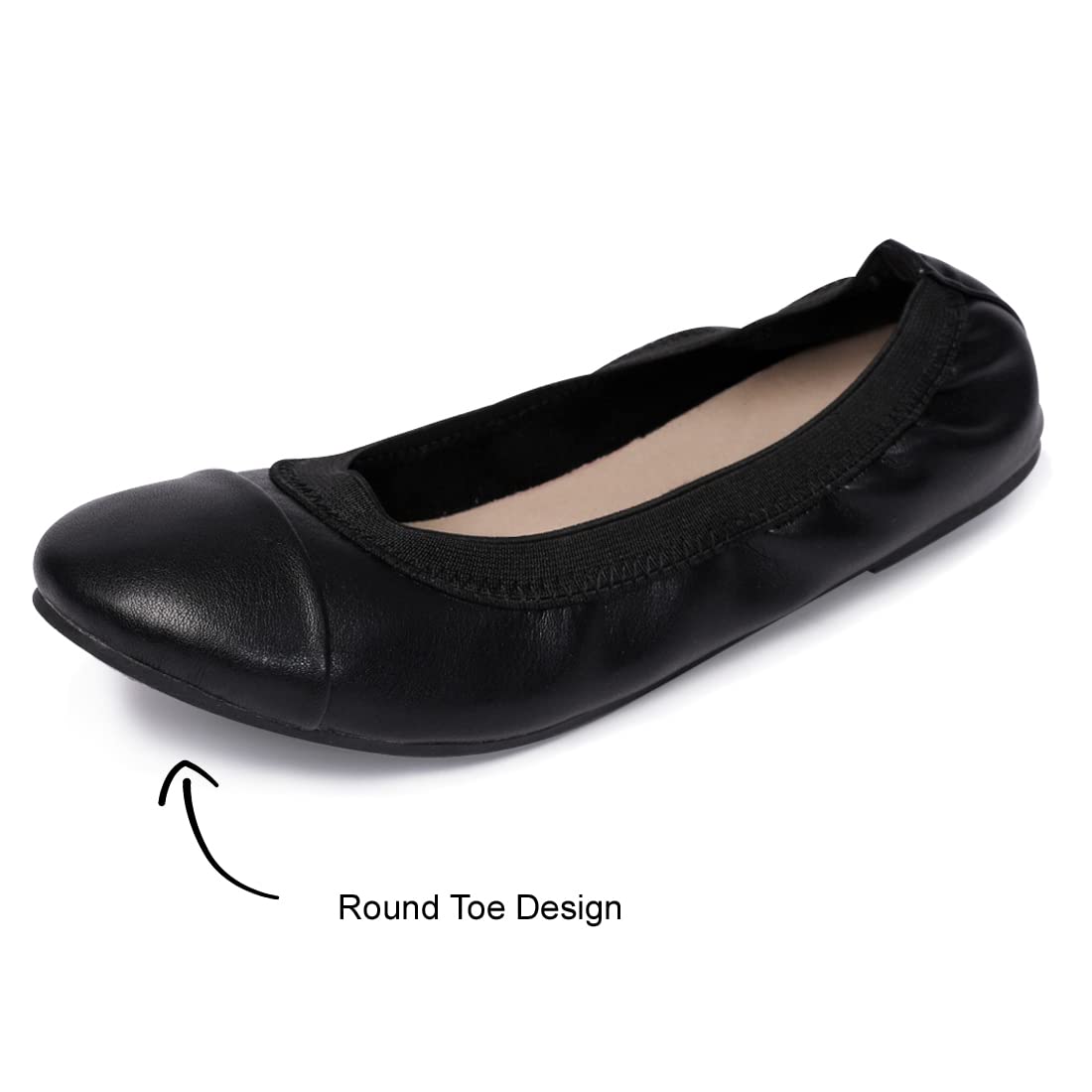 NITTI Women's Ballet Flats - Classic Round Toe Slip-On Shoes for Women | Comfortable Casual Walking Shoes | Perfect for Office, Travel & Everyday Wear