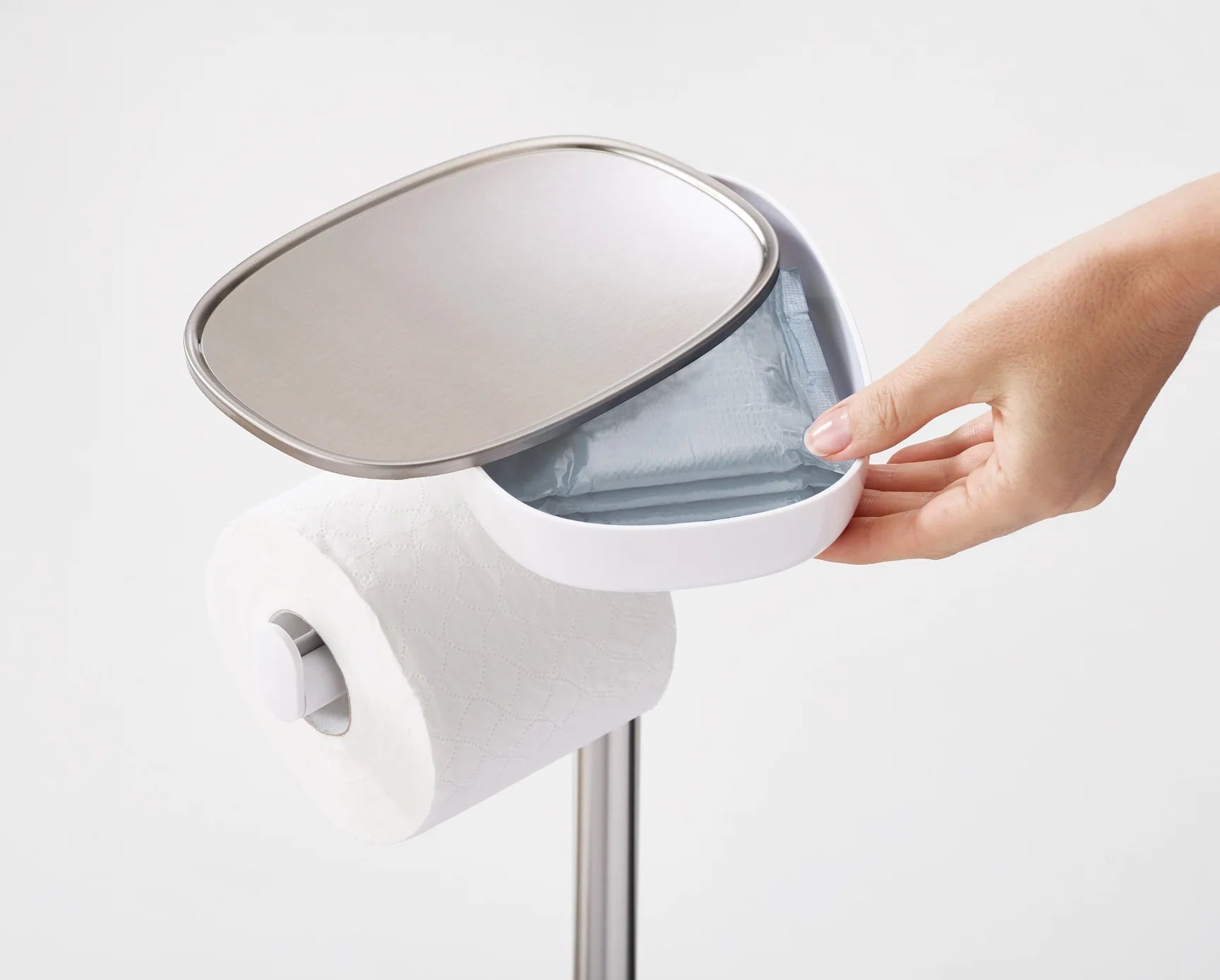 EasyStore™ Wall Mounted Toilet Paper Holder - Bathroom Tissue Roll Stand with No-Slip Grip for Home, Office & RV Use