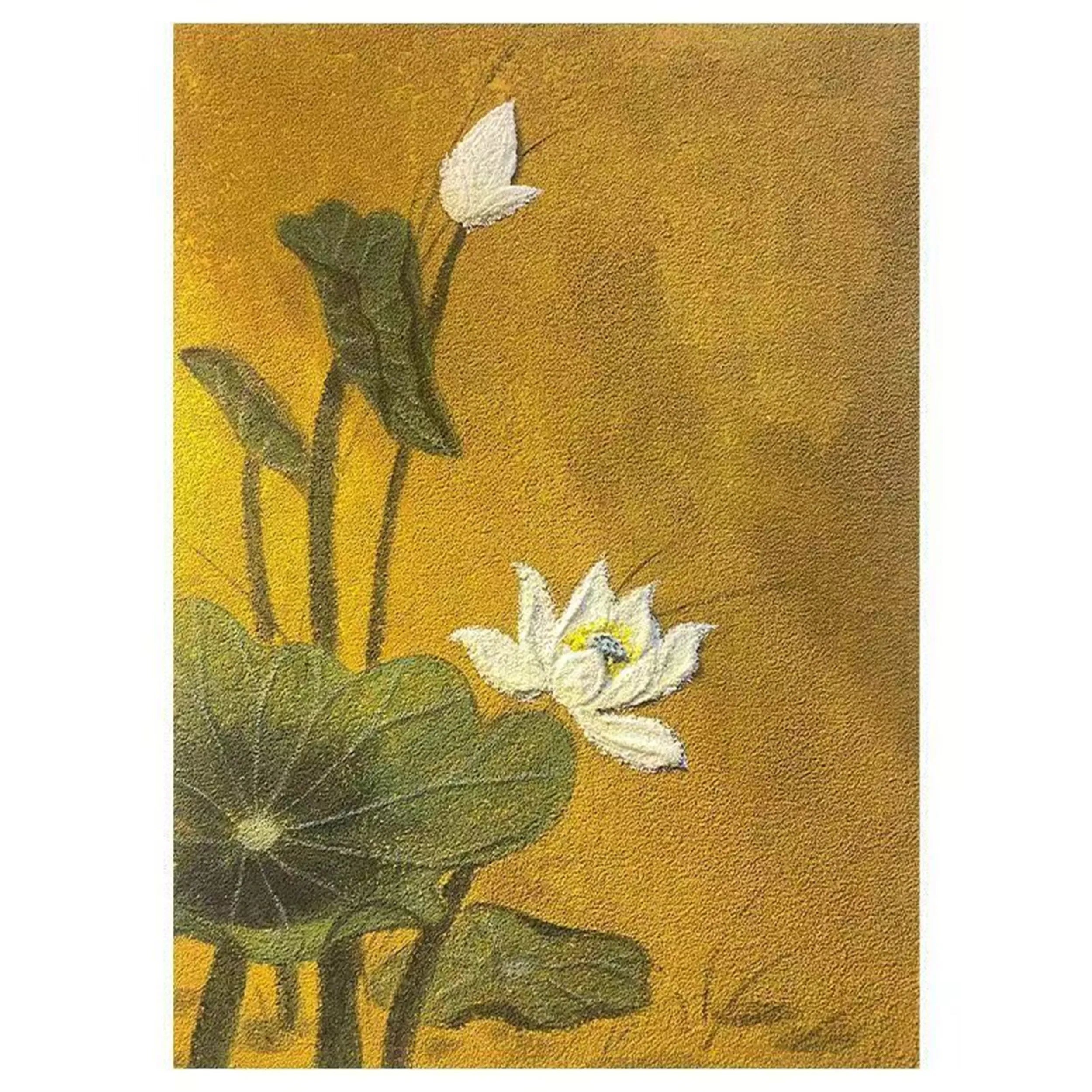 Beautiful Flower and Tree Painting #FT086 - Handmade Canvas Art for Home Decor, Living Room, Bedroom & Office Wall