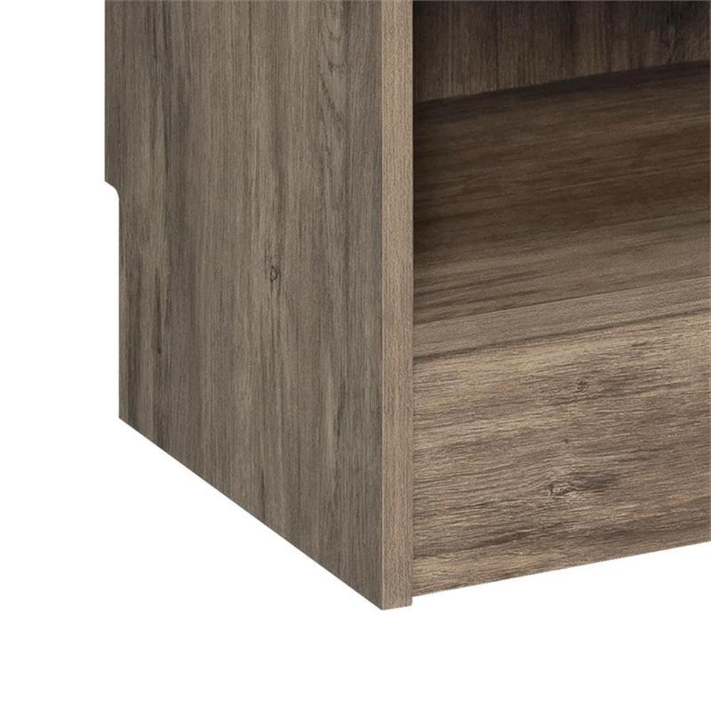 Pemberly Row Transitional Narrow Entryway Organizer in Drifted Gray - Stylish Hallway Storage Bench with Shoe Rack & Coat Hooks for Small Spaces - Perfect for Apartments, Mudrooms & Entryway Organization