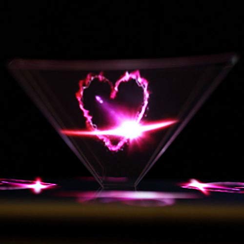 Arinda Portable 3D Hologram Pyramid Projector for Smartphones - 360° Holographic Display Stand for iPhone, Android - Perfect for Home Entertainment, Classroom Demonstrations & Product Presentations