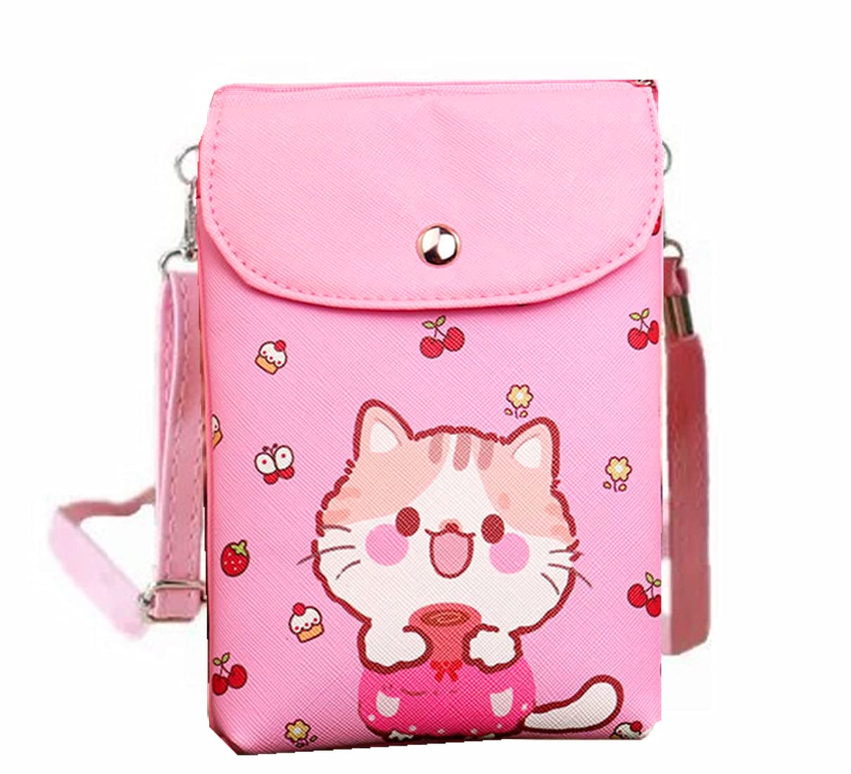 Little Girls Phone Bag - Small Crossbody Bags for Kids - Cute Cellphone Purse for School, Travel & Play