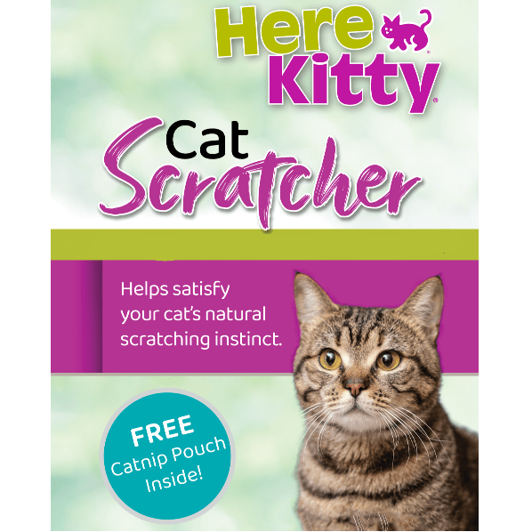 Here Kitty Cardboard Cat Scratchers - Durable Cat Scratching Pad for Indoor Cats - Perfect for Furniture Protection & Cat Nail Care - Great for Playtime & Stress Relief