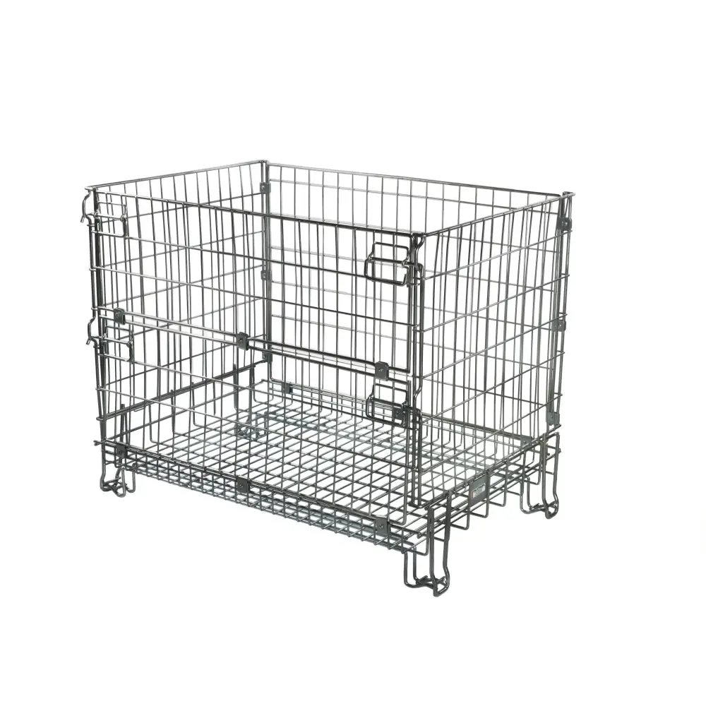 Foldable Mesh Pallets for Shipping & Storage - Heavy Duty Collapsible Wire Pallets for Warehouse, Logistics & Industrial Use