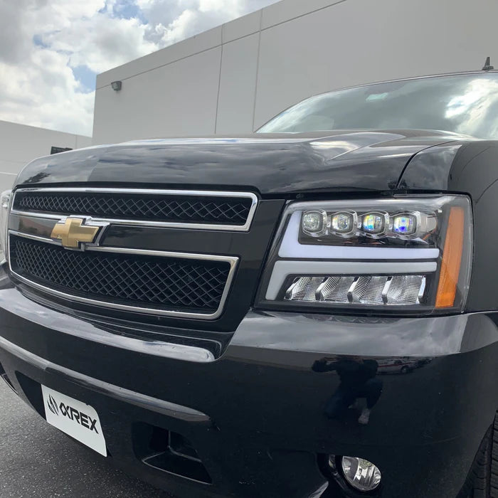07-14 Chevrolet Tahoe/Suburban & 07-13 Avalanche NOVA Series LED Projector Headlights - Chrome Housing - High Performance Lighting for Night Driving & Off-Road Adventures