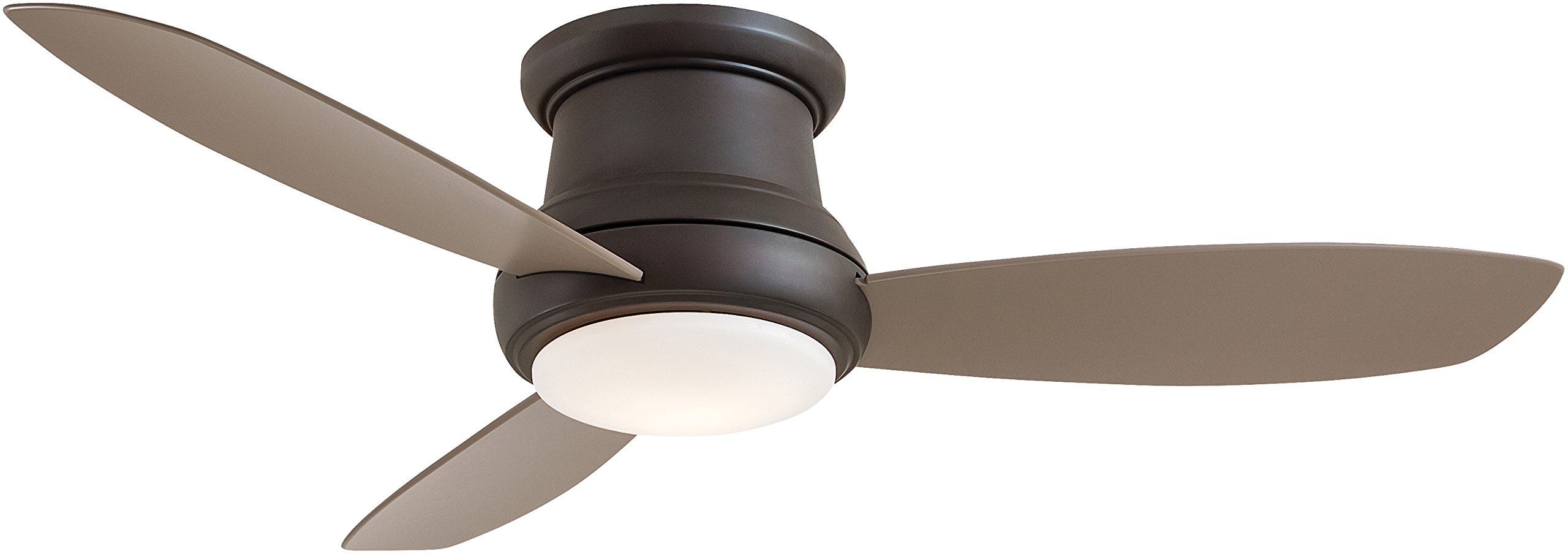 Minka-Aire F474-ORB Concept II 52 Inch Flush Mount Ceiling Fan with Light Kit & Remote Control in Oil Rubbed Bronze - Perfect for Bedroom, Living Room & Indoor Spaces