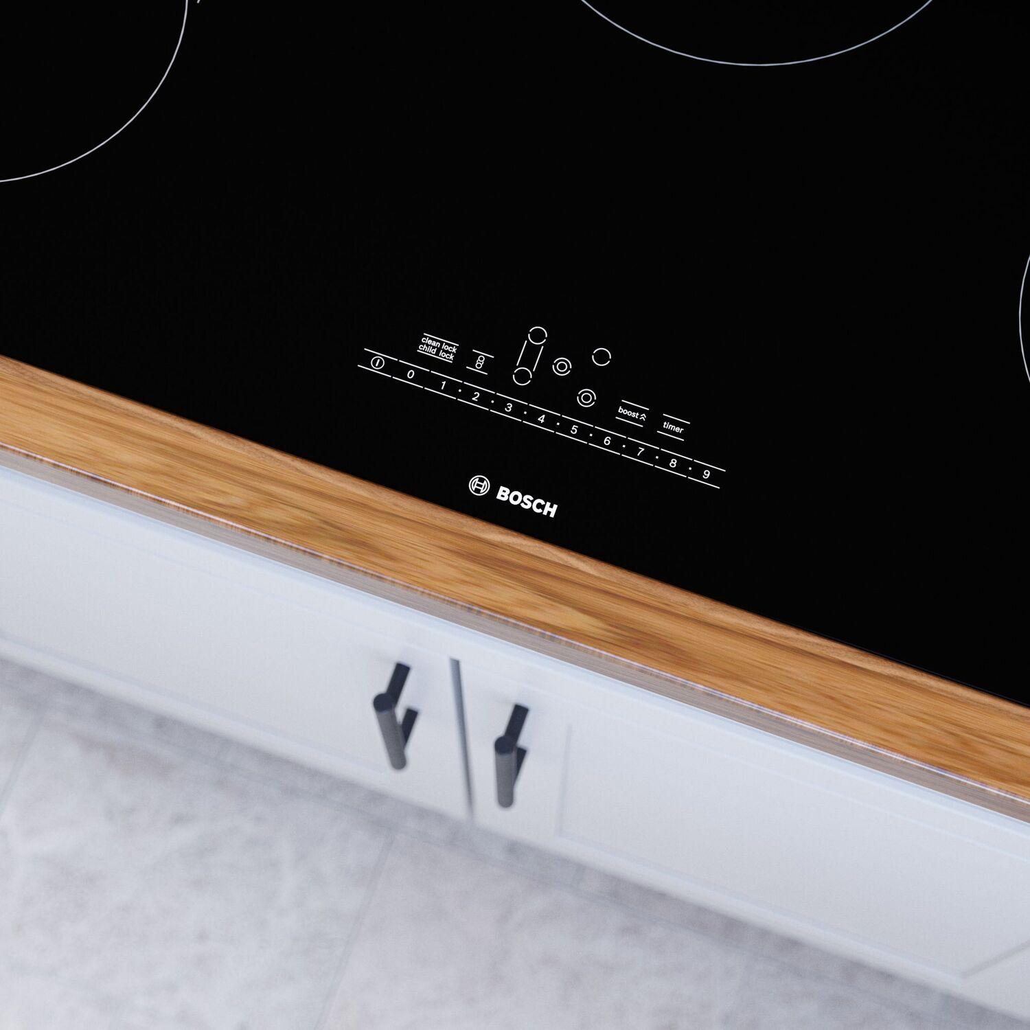 Bosch NET8669UC 800 Series 36-Inch Black Electric Cooktop - Frameless Surface Mount Design for Modern Kitchens | Perfect for Home Chefs & Professional Cooking