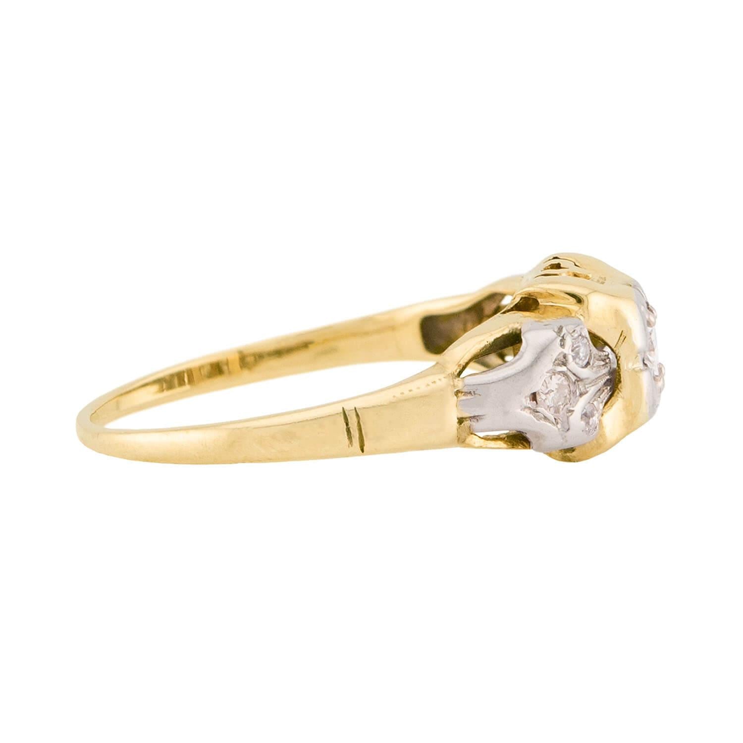 14K White Gold Art Deco Diamond Engagement Ring - 0.15ct Vintage Style Wedding Band for Women - Perfect for Proposals, Anniversaries & Special Occasions