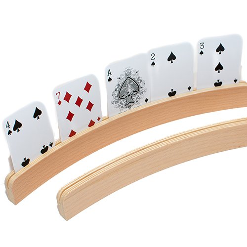 Premium Wooden Card Holder Stand for Poker, Blackjack & Board Games - Durable & Stylish Card Display for Casino Nights, Game Nights & Collectibles