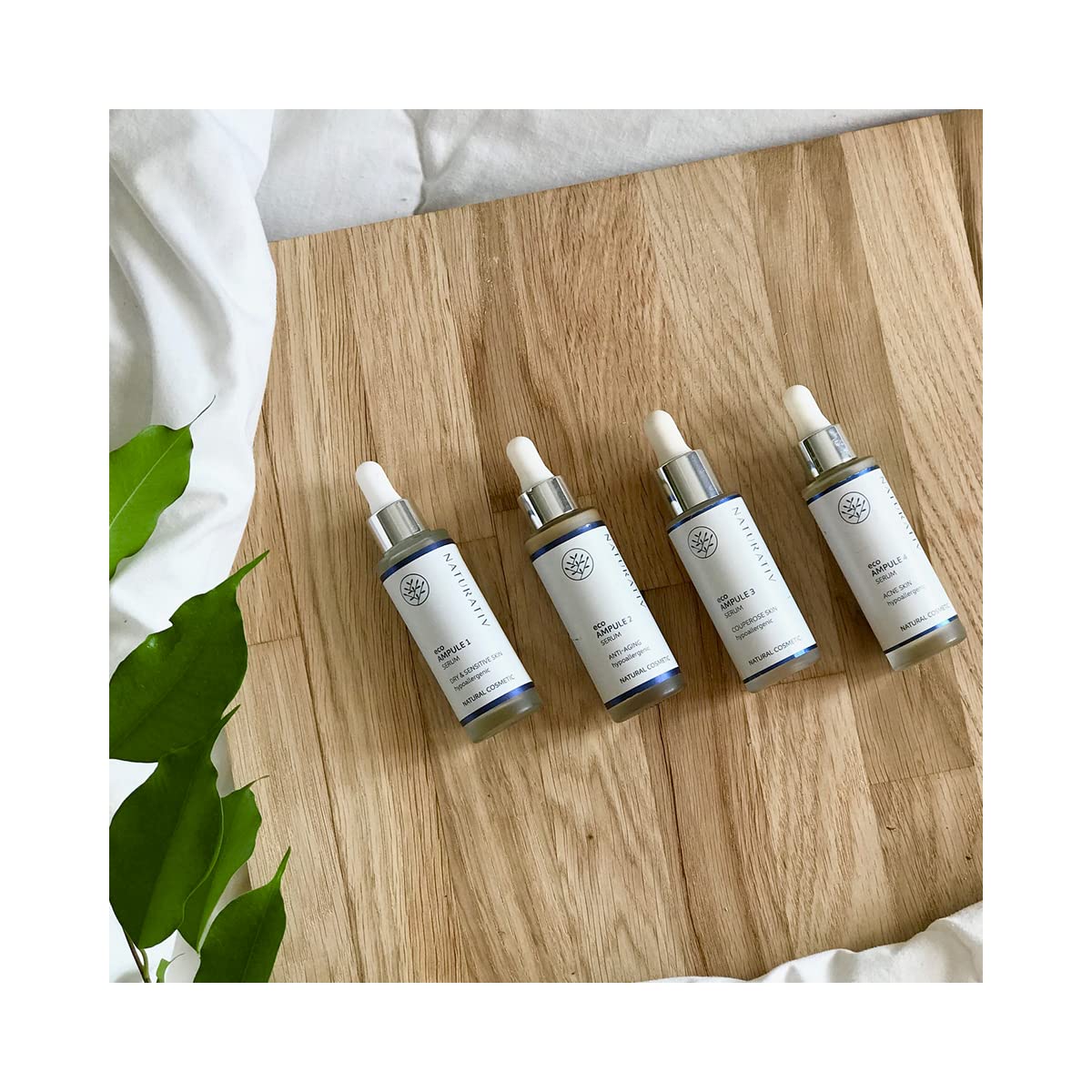 Naturativ Eco Ampule 1 Serum for Dry & Sensitive Skin - 30ml Hydrating Facial Treatment | Perfect for Night Routine & Skin Repair