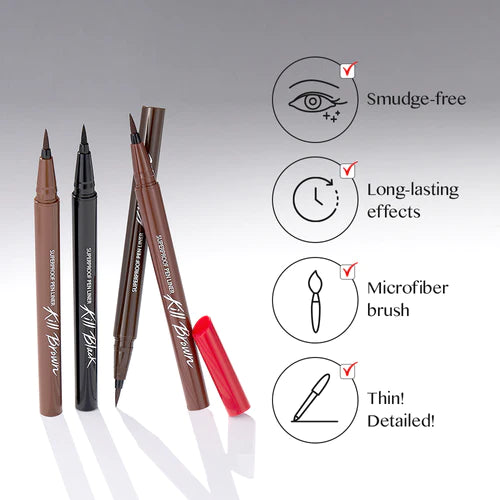 CLIO Superproof Brush Liner 0.55ml - Waterproof Eyeliner Pen for Long-Lasting Makeup - Perfect for Daily Use, Party & Special Occasions