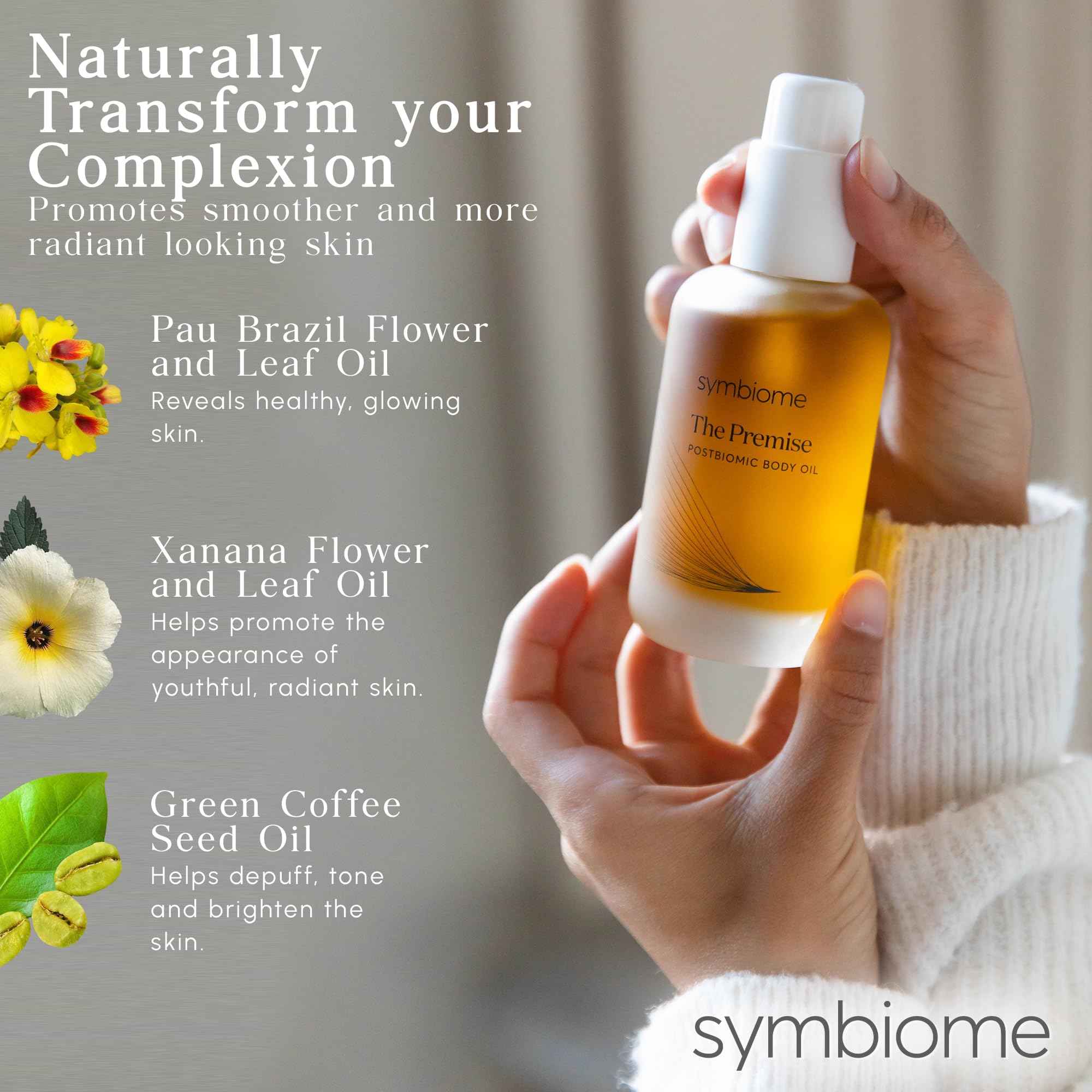 Premiere Postbiomic Body Oil - Organic Vegan Fermented Skin Oil for After Shower Toning & Body Rejuvenation, 100mL | Hydrating & Transformative Skin Care for Dry Skin, Stretch Marks & Nighttime Routine