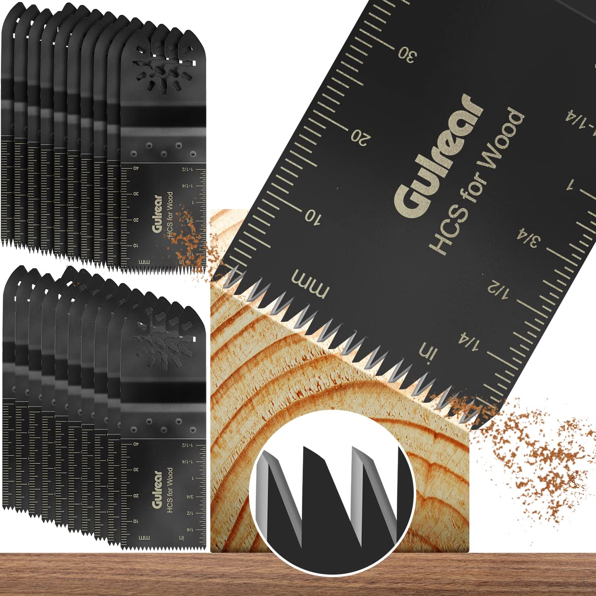 20Pcs Universal Oscillating Tool Saw Blades with 10Pcs Japanese Precision Multi Tool Blades - Premium Woodworking & DIY Accessories for Cutting, Sanding, and Detailing - Perfect for Home Renovation, Furniture Repair, and Craft Projects