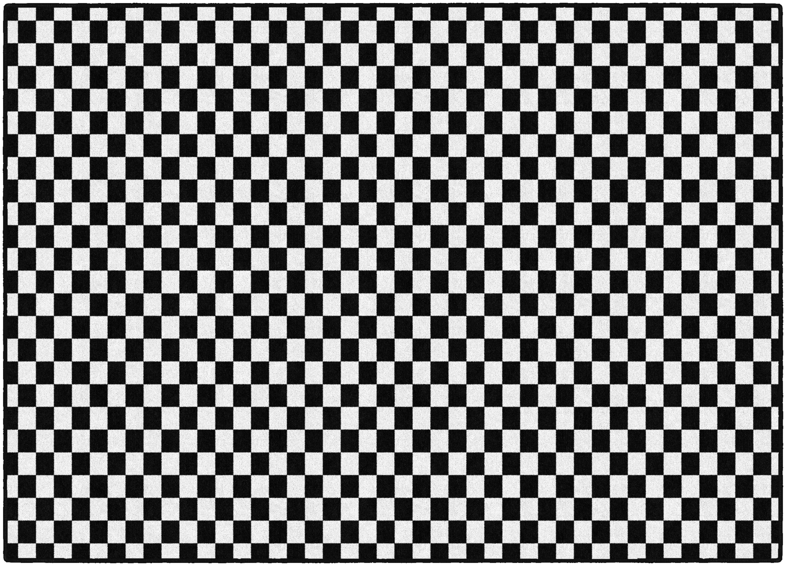 Black and White Checkerboard Rug - Non-Slip Vintage Floor Mat for Dorm, Bedroom, Living Room - Perfect for Schoolgirl Style Decor and Cozy Home Aesthetic