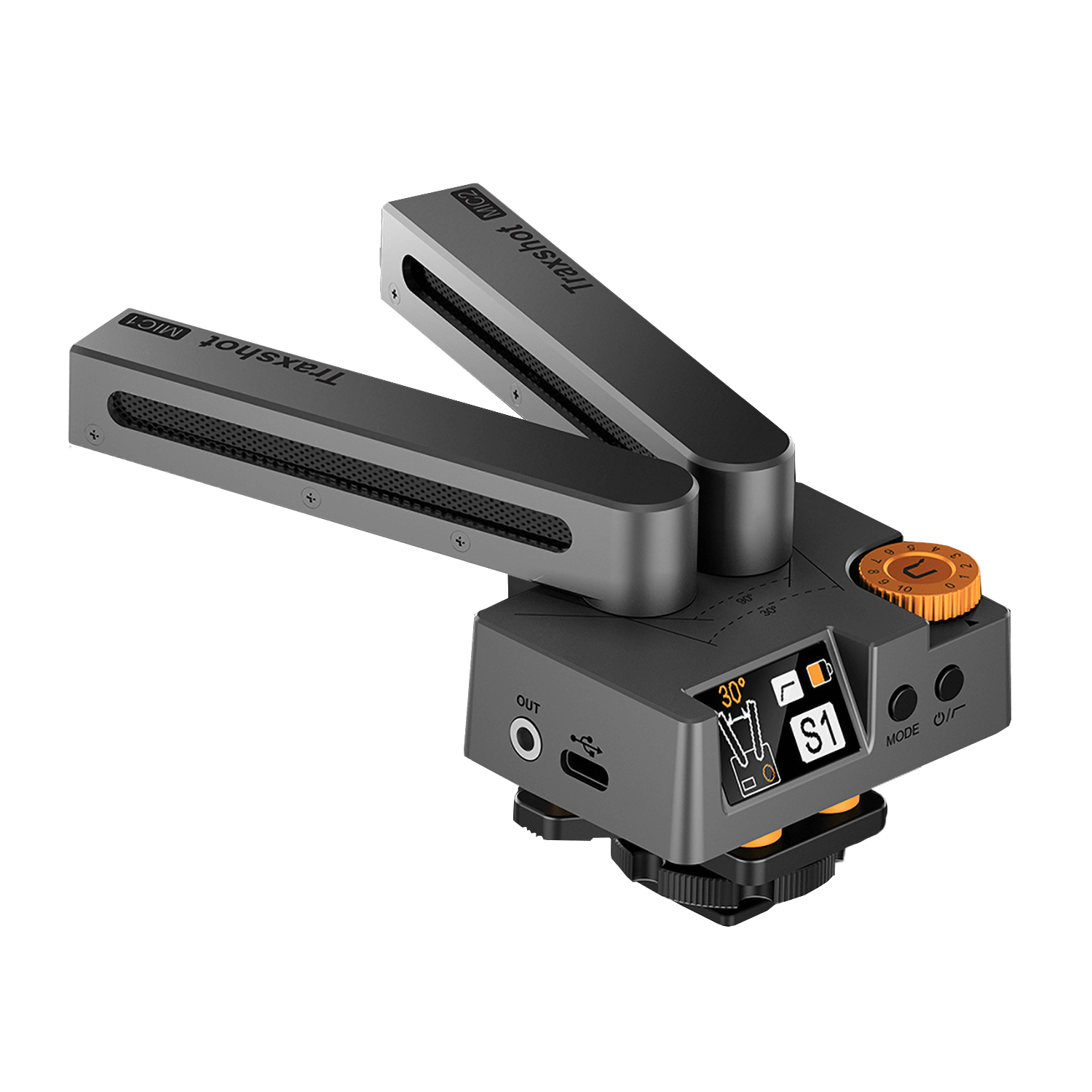 Audio Traxshot Transformable Camera Mount Shotgun Microphone - Professional Video Recording, Vlogging & Live Streaming (Clearance Sale)