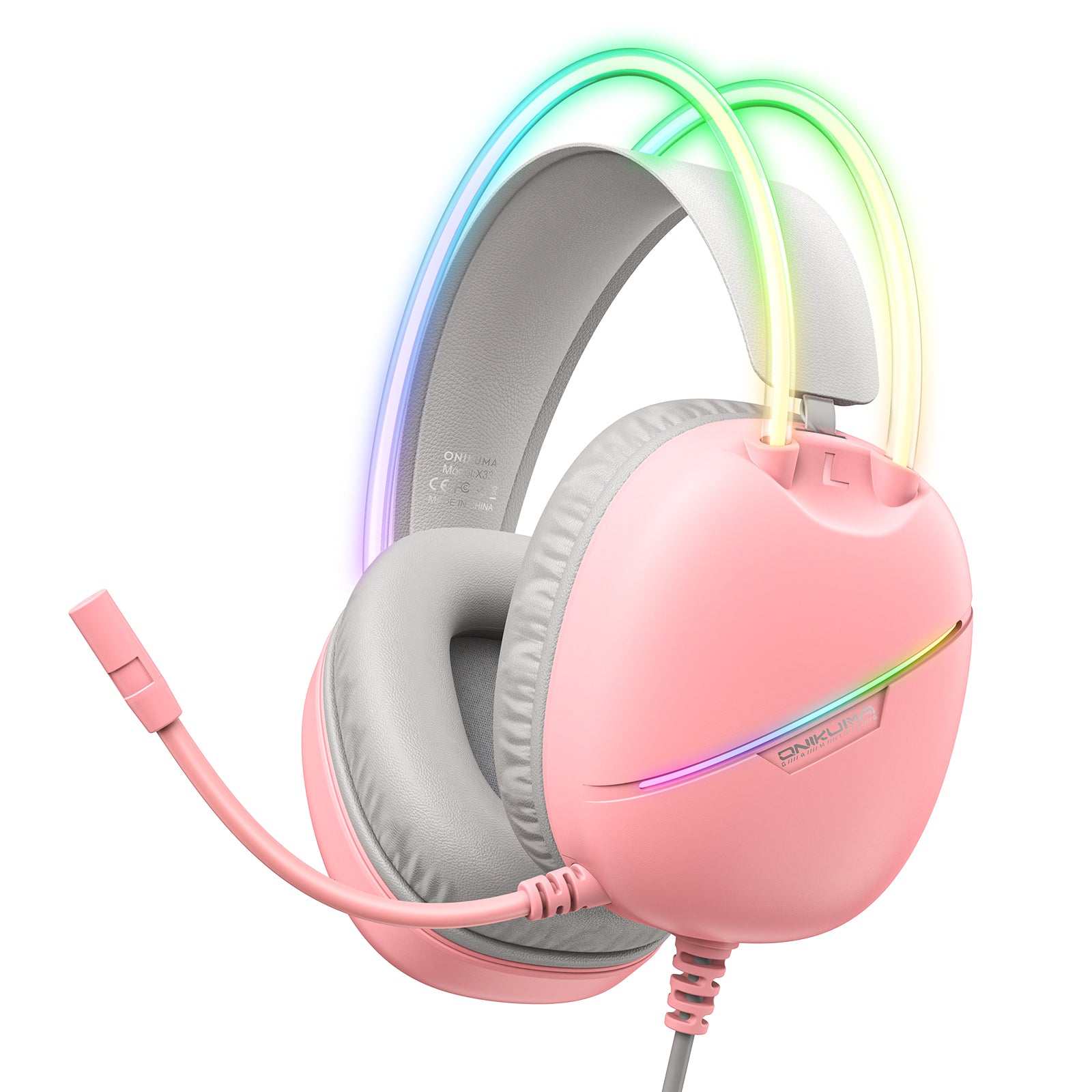 ONIKUMA X33 Gaming Headset with Microphone - Wired USB/3.5mm Noise Cancelling Headphones for PC, PS4, PS5, Xbox, Switch, Mobile - Comfortable Over-Ear Design for Long Gaming Sessions, Streaming & Online Classes