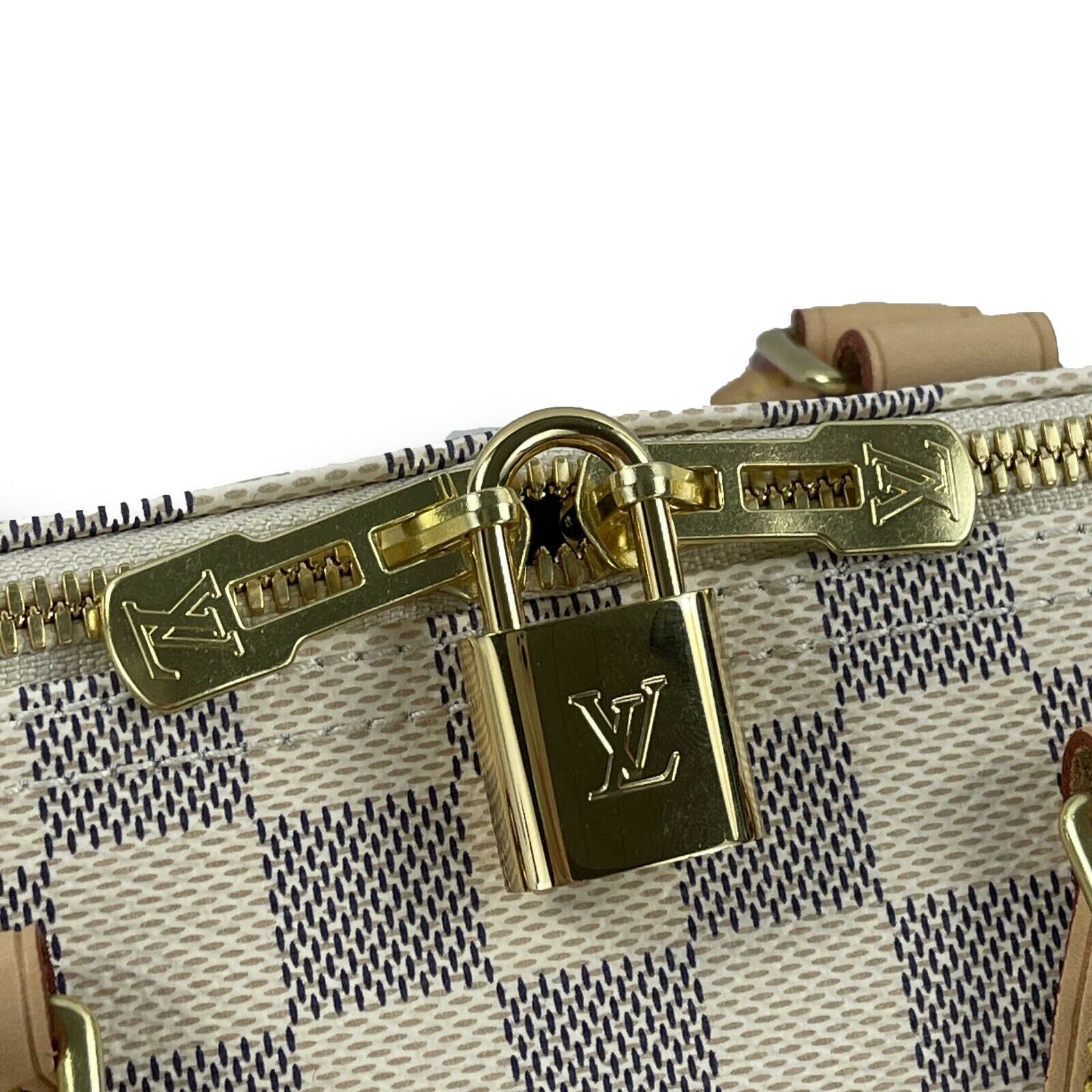 Authentic Louis Vuitton Damier Azur Speedy 25 Bandouliere Crossbody Bag with Adjustable Strap - Luxury Shoulder & Top Handle Purse for Women, Perfect for Travel, Work & Everyday Use