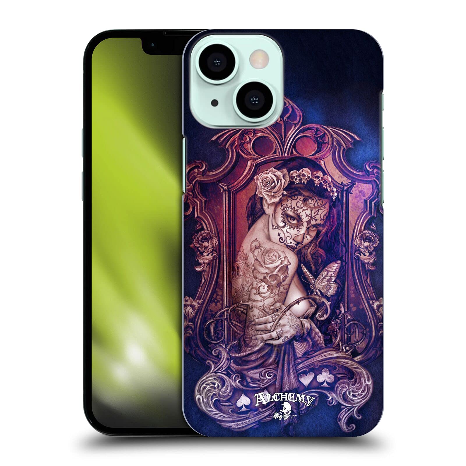 Alchemy Gothic Widow Woman Hard Back Case for Apple iPhone 13 Mini - Officially Licensed Gothic Phone Cover | Perfect for Halloween, Gothic Fashion & Alternative Lifestyle
