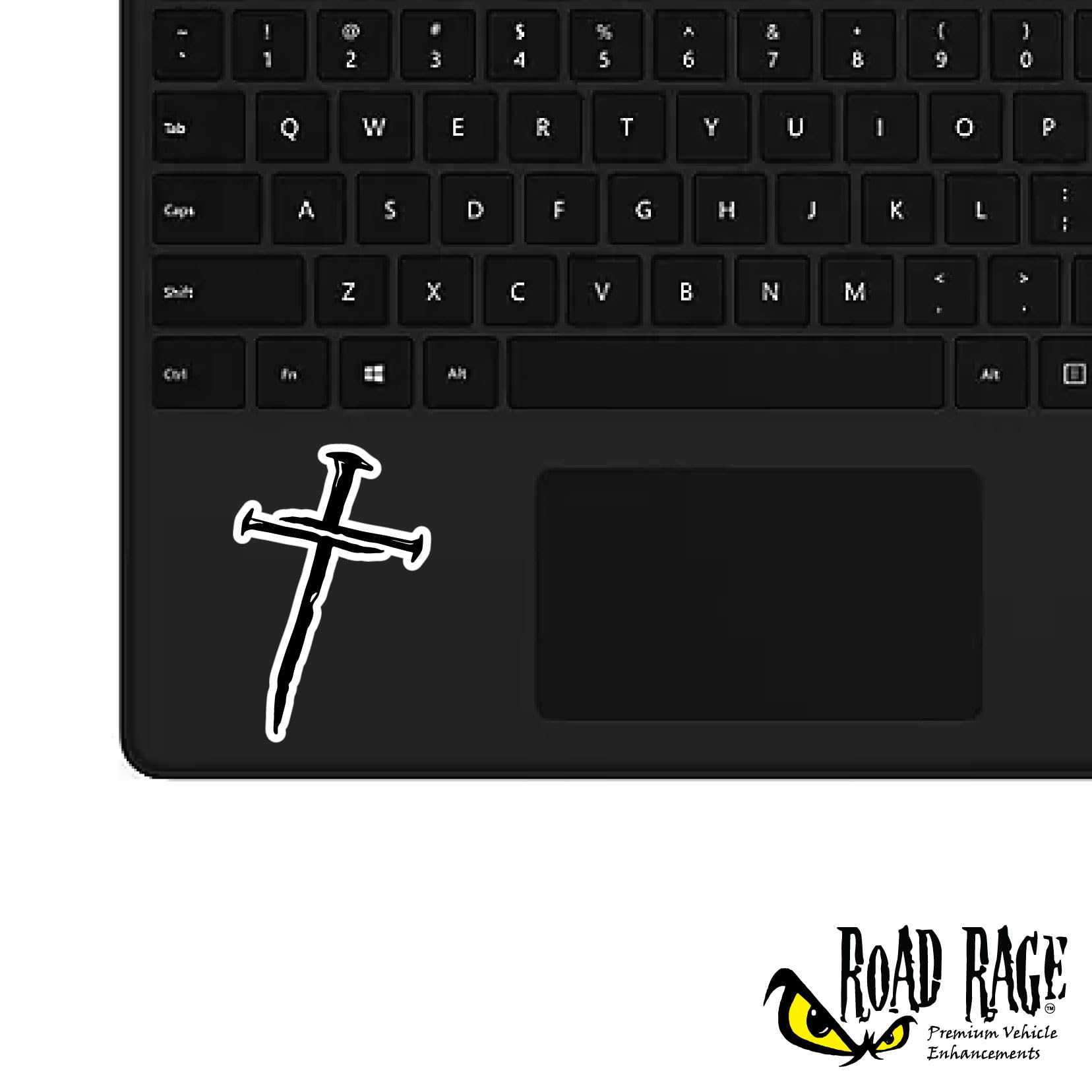 3 Pack Funny Cute Cross Car Decals - Premium Gloss Permanent Vinyl Waterproof Stickers (Black, 2 Inch) - Perfect for Car Windows, Laptops & Water Bottles