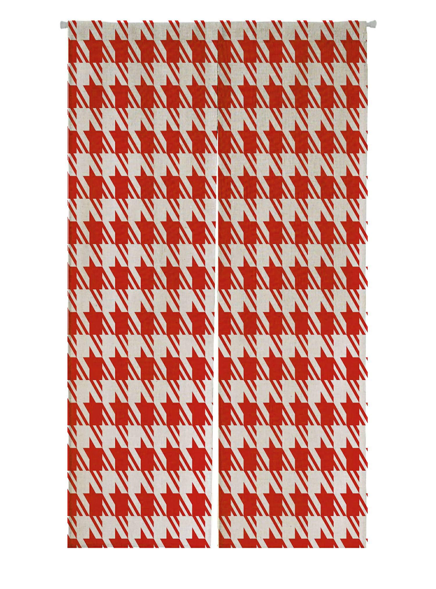 Modern Geometric Japanese Noren Curtain - Cotton Linen Doorway & Window Treatment (85x150cm) | Perfect for Home Decor, Room Dividers & Asian-Inspired Interior Design