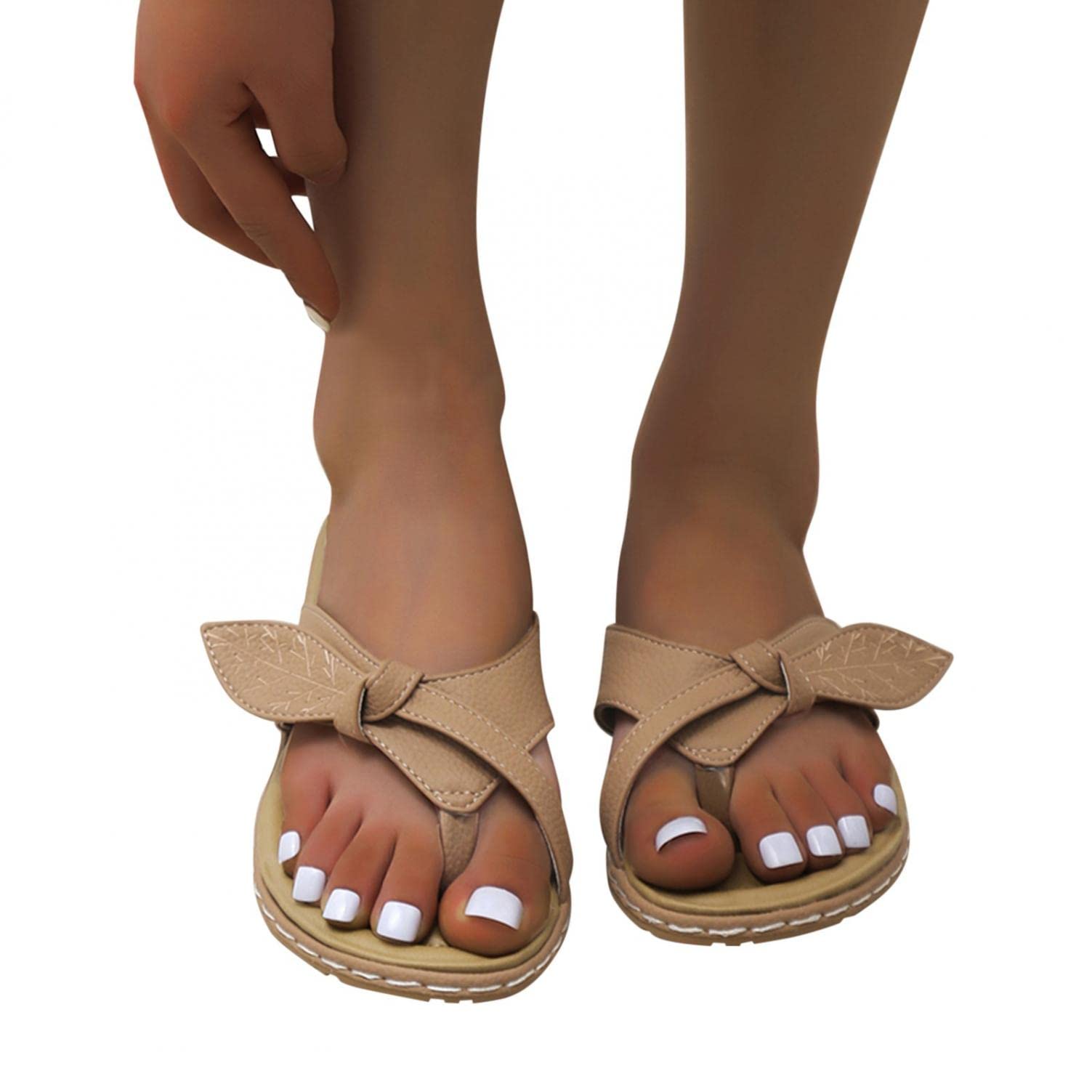 Women's Comfortable Walking Sandals with Arch Support - Summer Casual Wedge Sandals for Women - Supportive Flip Flops for Walking, Travel & Outdoor Activities