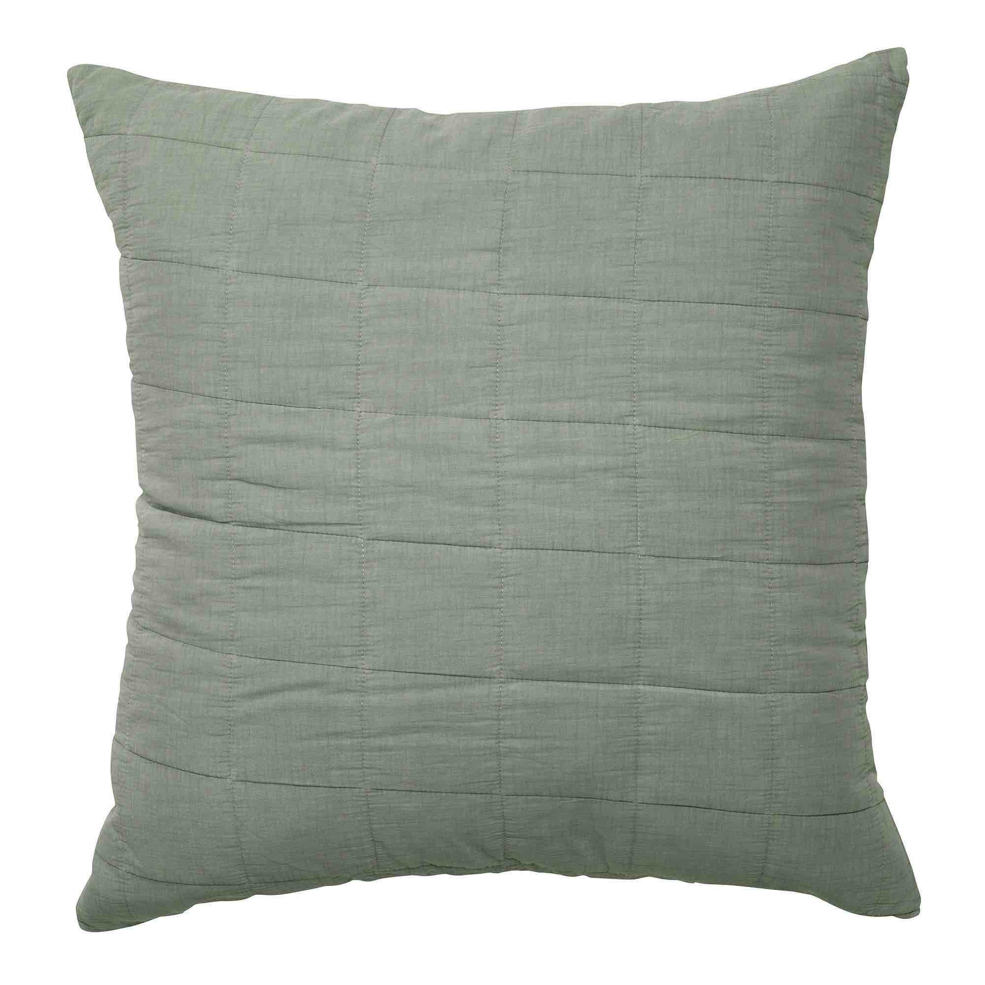 Premium Bianca Geraldton European Pillowcase - Soft 100% Cotton Olive Green Pillow Cover for Bedroom Decor, Hotel & Luxury Home Use