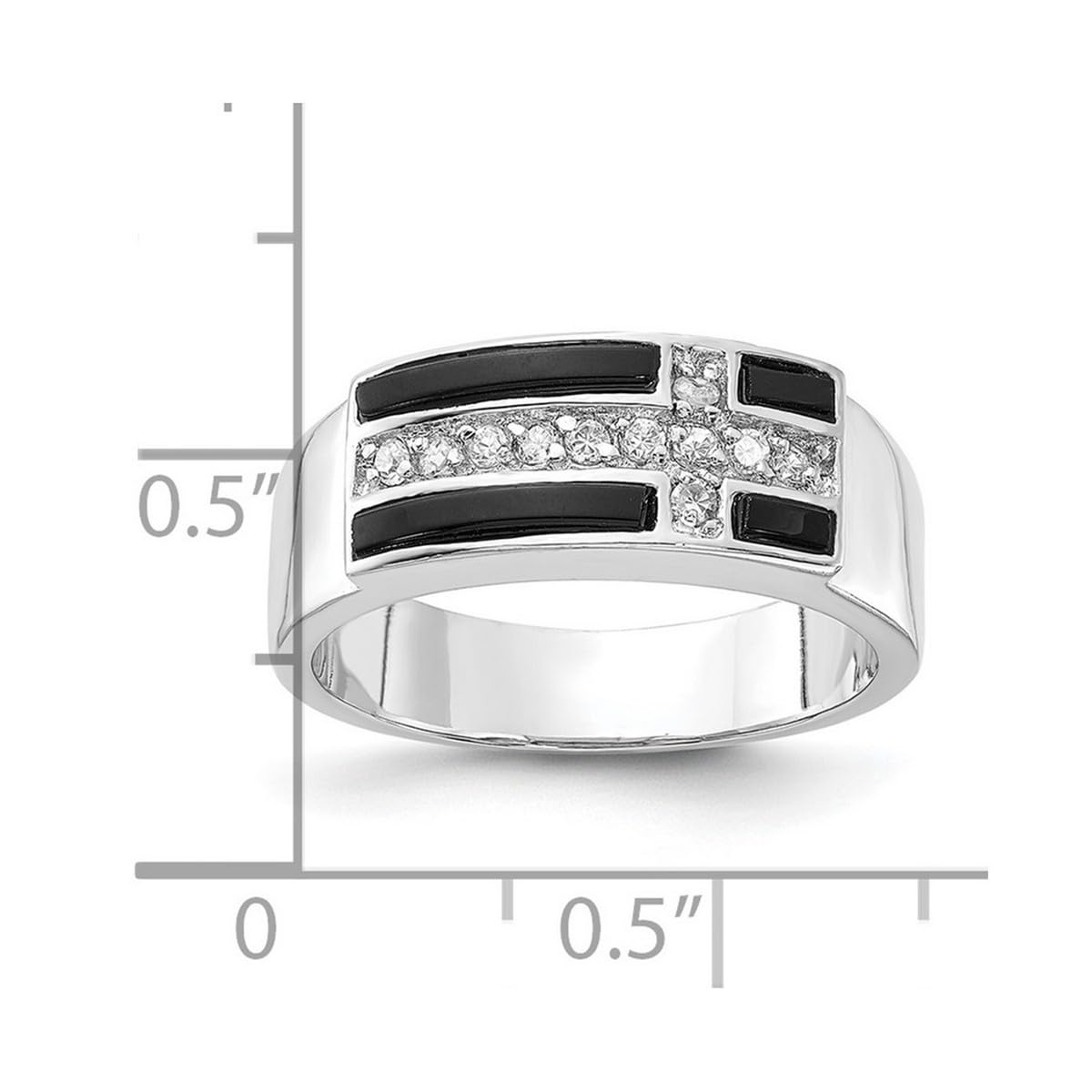 925 Sterling Silver Enameled CZ Cubic Zirconia Simulated Diamond Ring for Women - Elegant Gift for Anniversary, Valentine's Day & Special Occasions