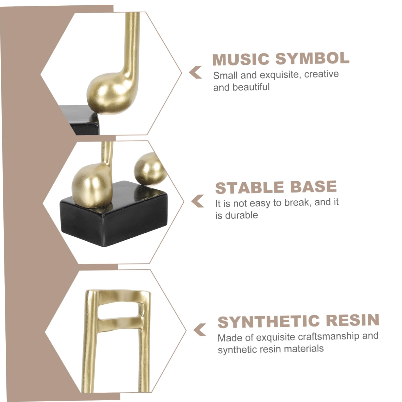 FOYTOKI Music Trophy Award - Piano Themed Office Decor, Music Note Trophy for Musicians, Teachers, Students - Synthetic Resin Desk Decor for Office, Studio, Classroom Gift